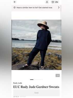 Rudy Jude Indigo Gardener Sweat Pants - size XS